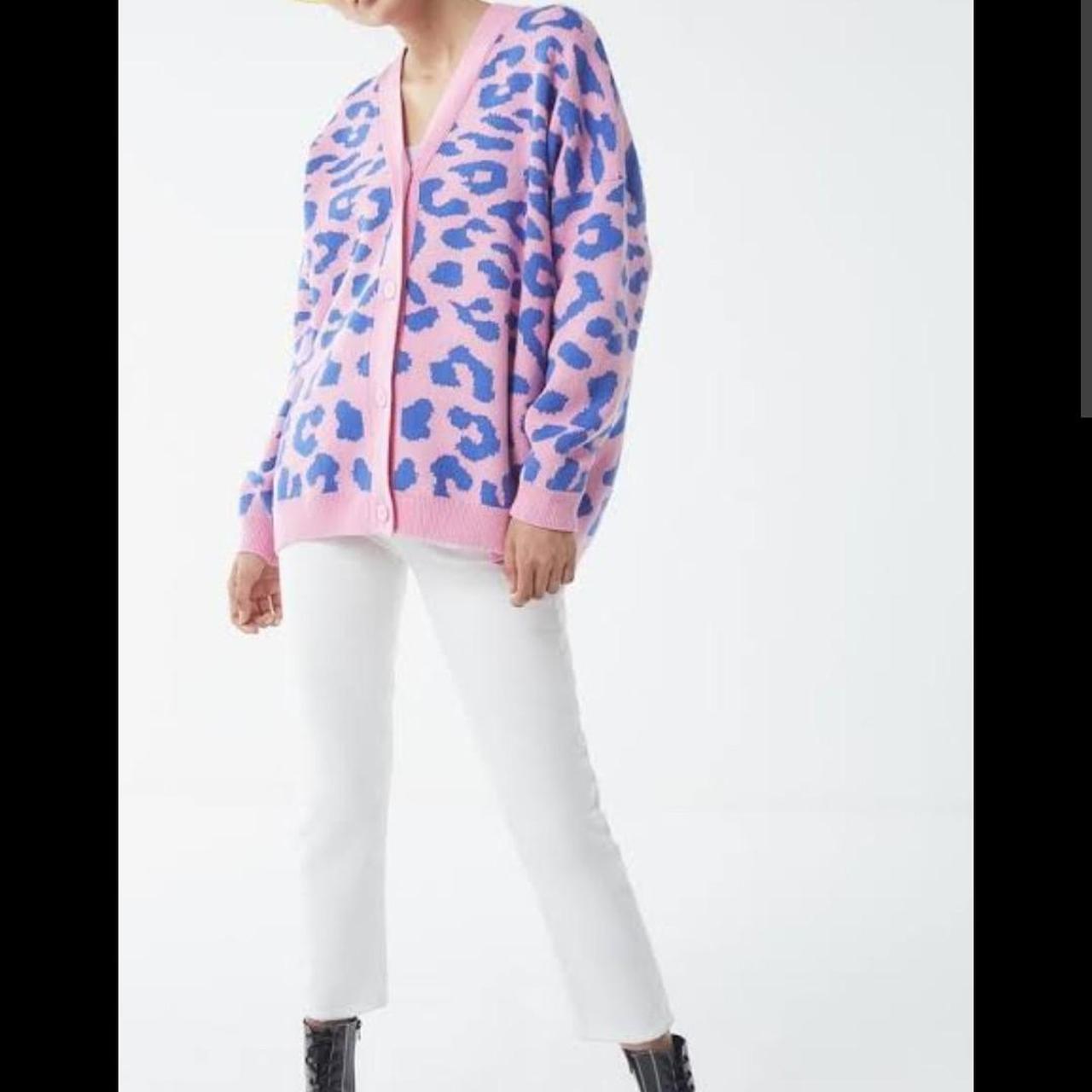 Lazy oaf pink leopard cardigan hotsell