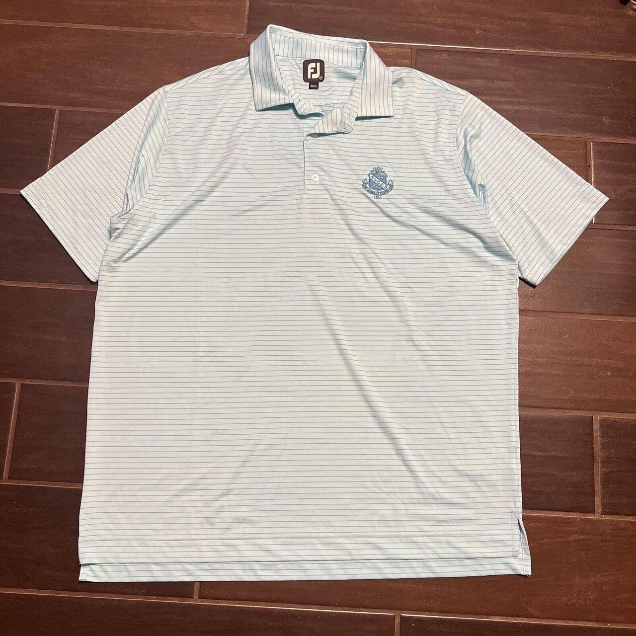 FJ FootJoy Polo Shirt Mens 2XL XXL Blue Fort... - Depop