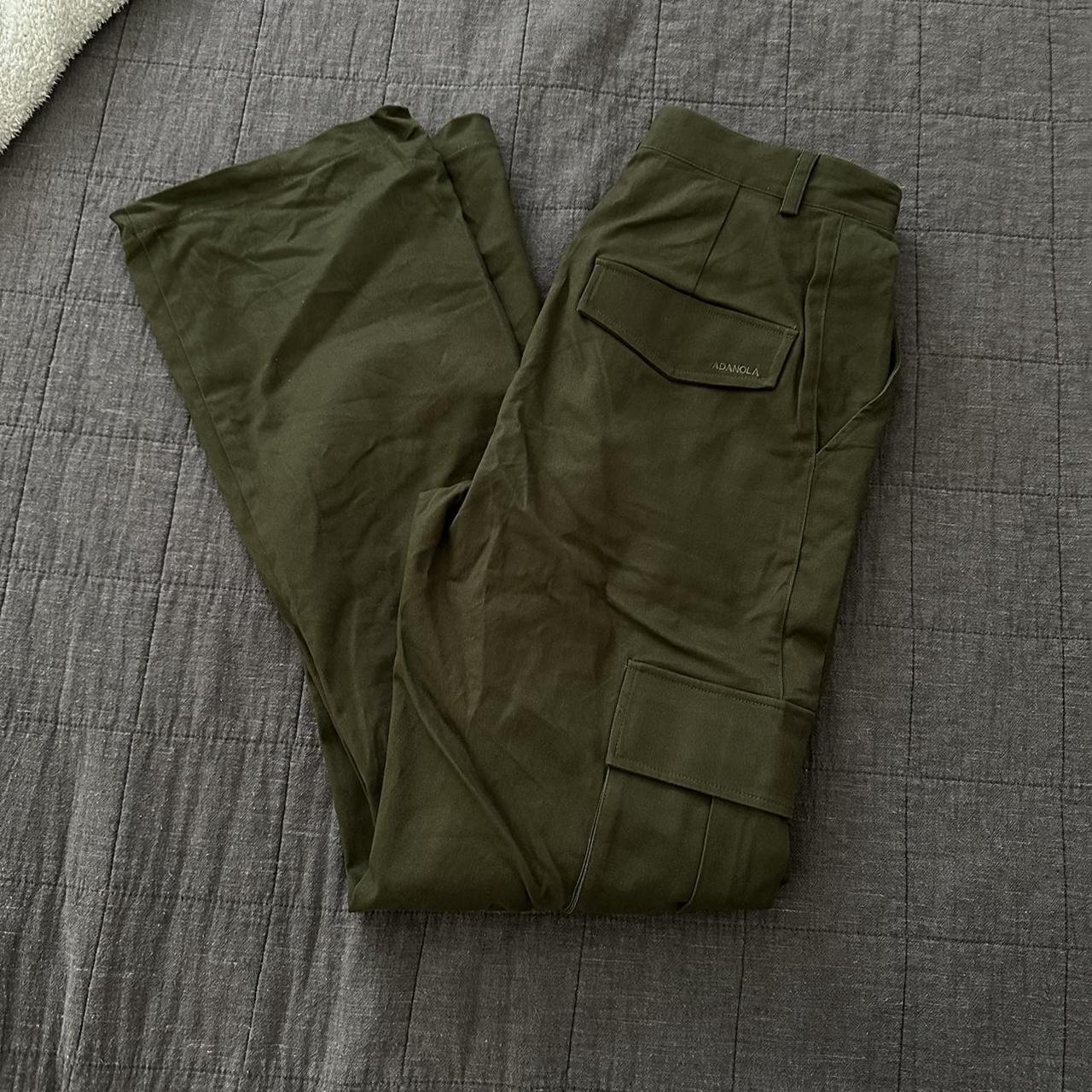 ADANOLA Green cargo pants Worn once, too big for me... - Depop