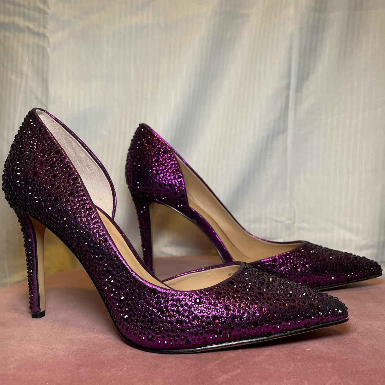 Beautiful New Unworn shoes with box, metallic purple... - Depop