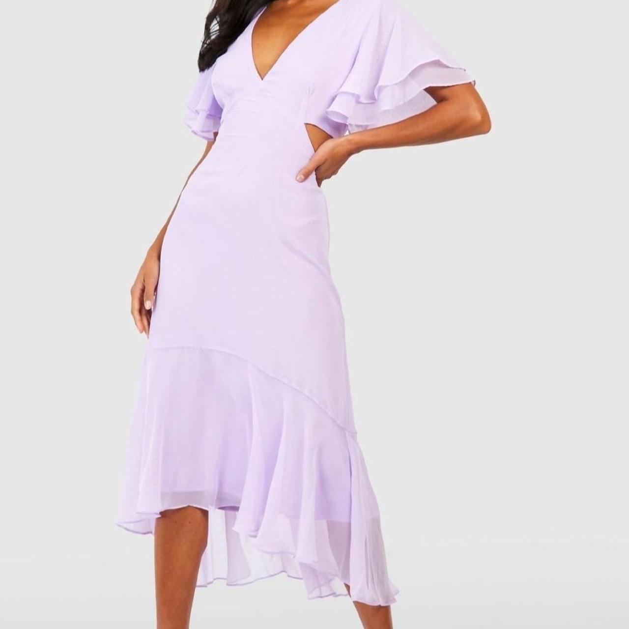 Boohoo lilac midi dress size 8. Never been worn! I... Depop