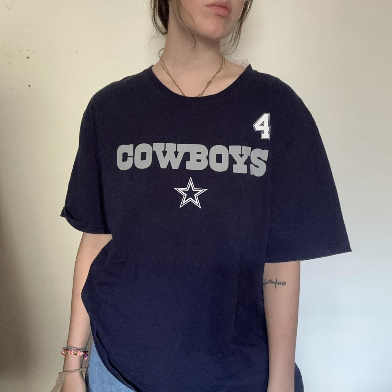 womens dallas cowboys dak prescott jersey authentic - Depop