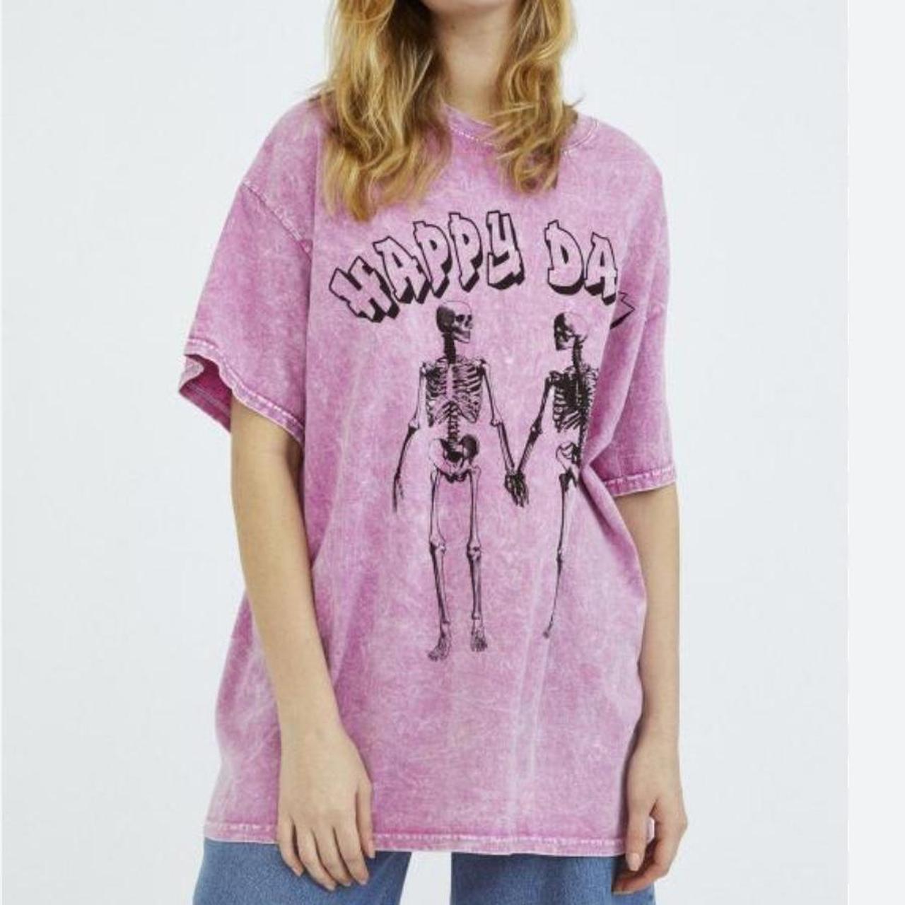 Urban Outfitters Happy Daze Skeleton TShirt, size... Depop