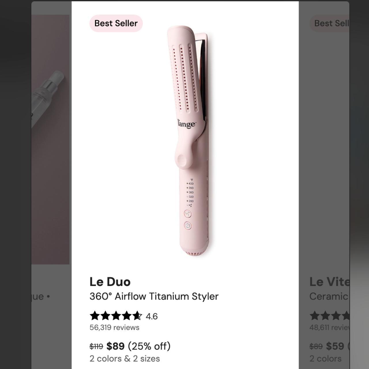 L’Ange Le Duo 360° Airflow store Titanium Styler Straightener