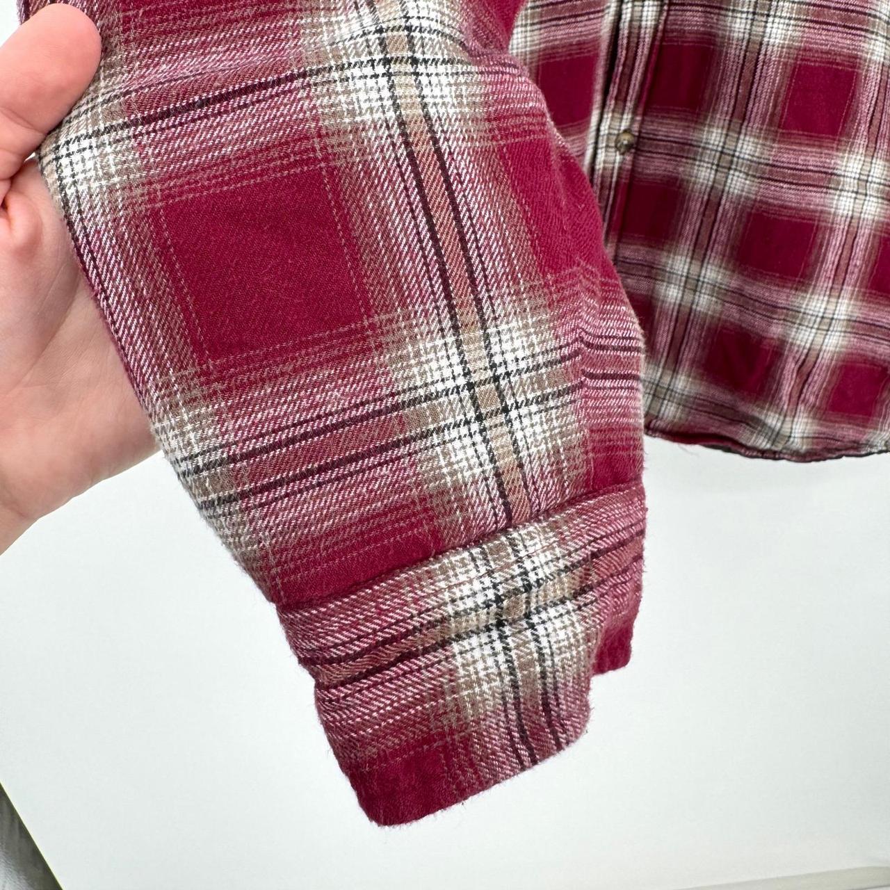 Basic Editions Men's Shacket Jacket - White/Red -… - image 4