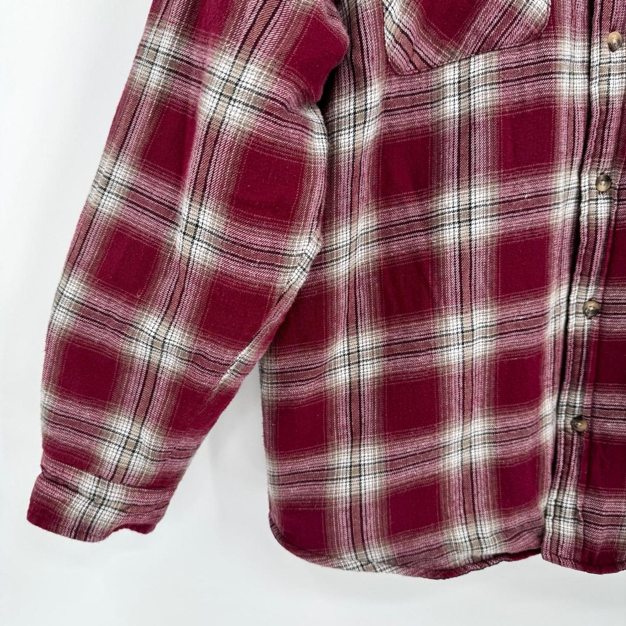 Basic Editions Men's Shacket Jacket - White/Red -… - image 3