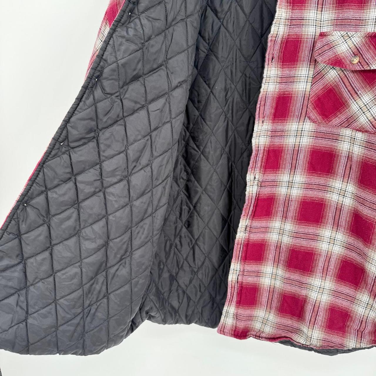 Basic Editions Men's Shacket Jacket - White/Red -… - image 5