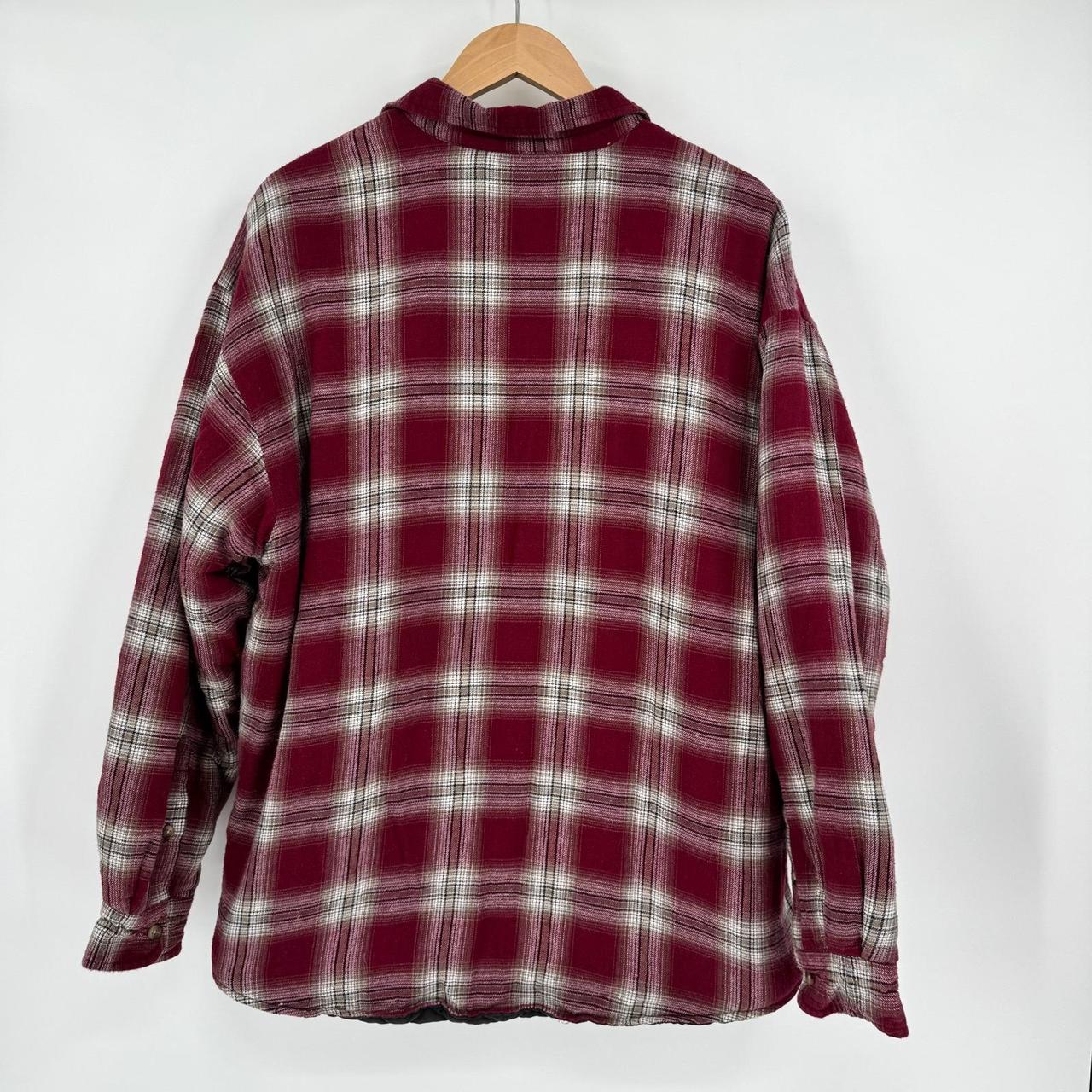 Basic Editions Men's Shacket Jacket - White/Red -… - image 6