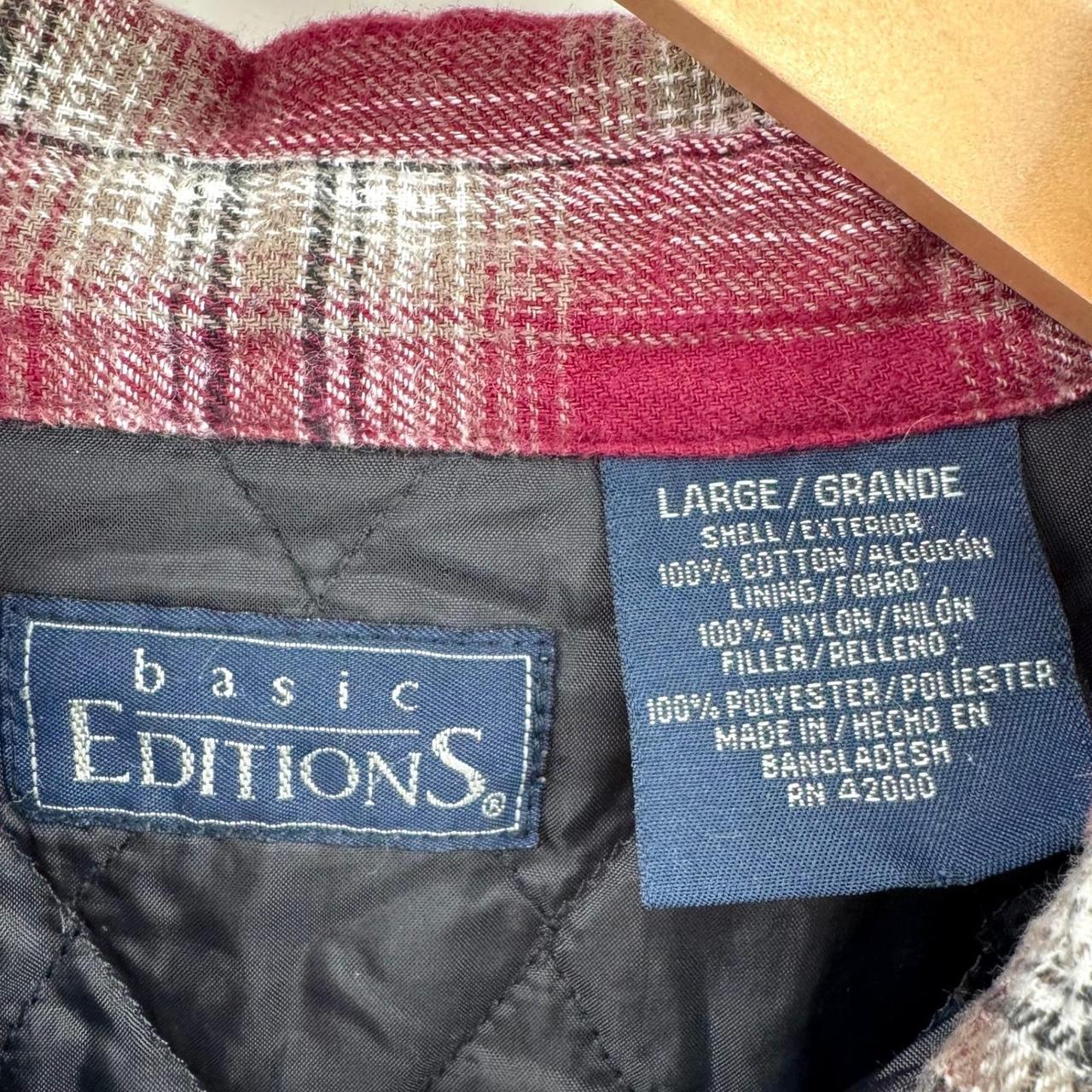 Basic Editions Men's Shacket Jacket - White/Red -… - image 8