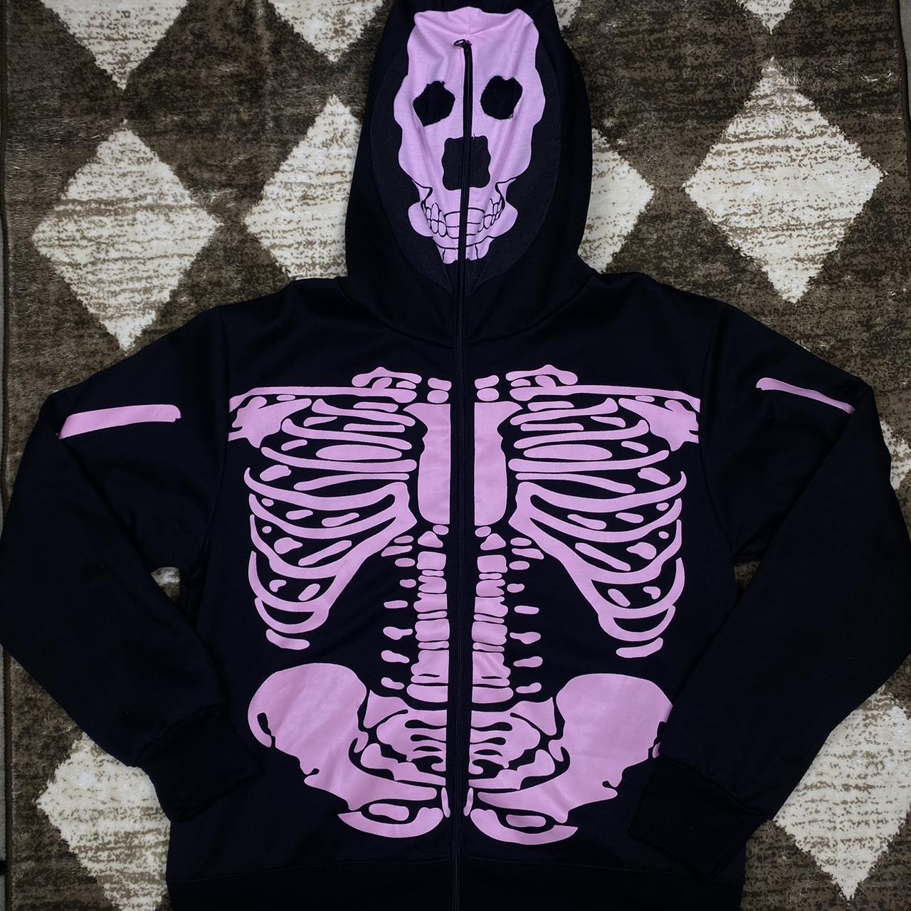 Y2K Halloween LRG style pink skeleton hoodie men s. Depop