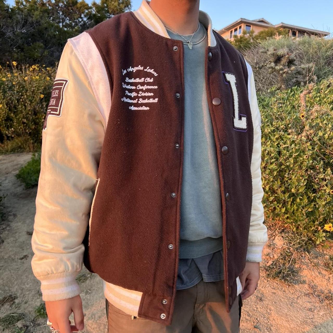 Brown basketball jacket Clearance