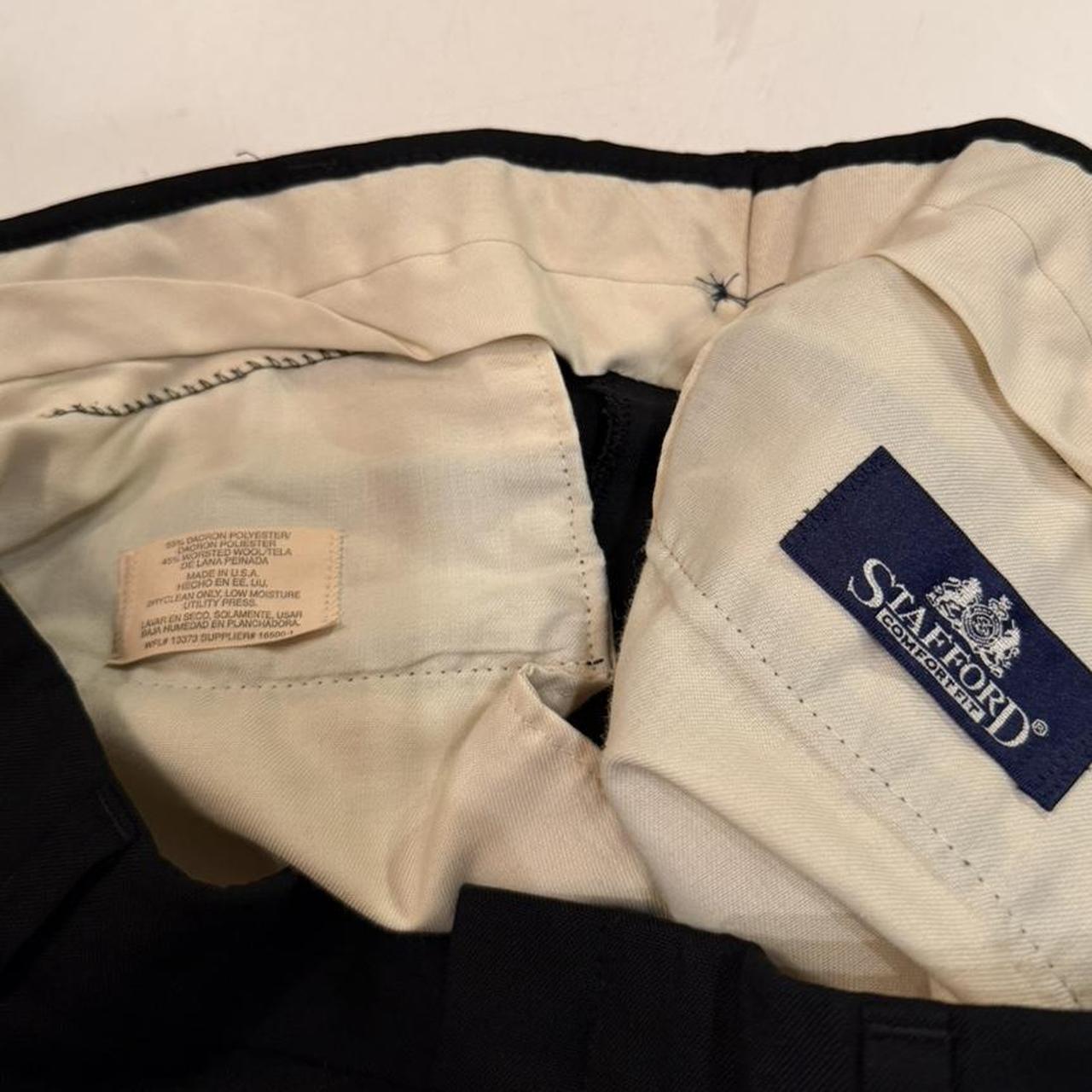 Stafford Men's High waisted Pants - Black - 36" –… - image 5