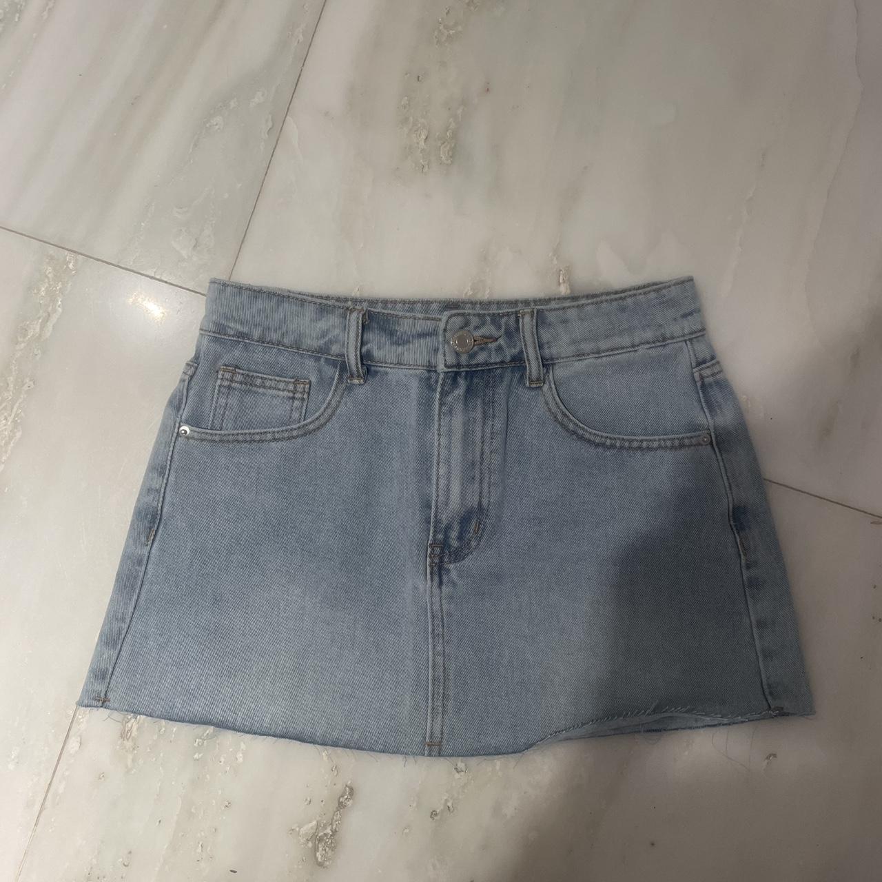 jean mini skirt message for details bought from... - Depop