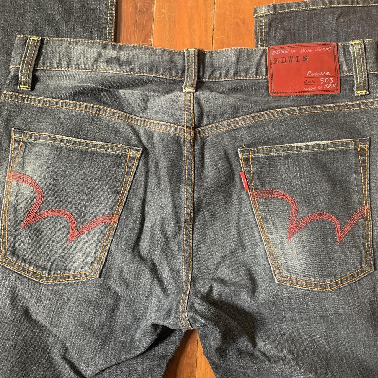 Super unique pair of Edwin Edge of Blue Jeans in | Depop