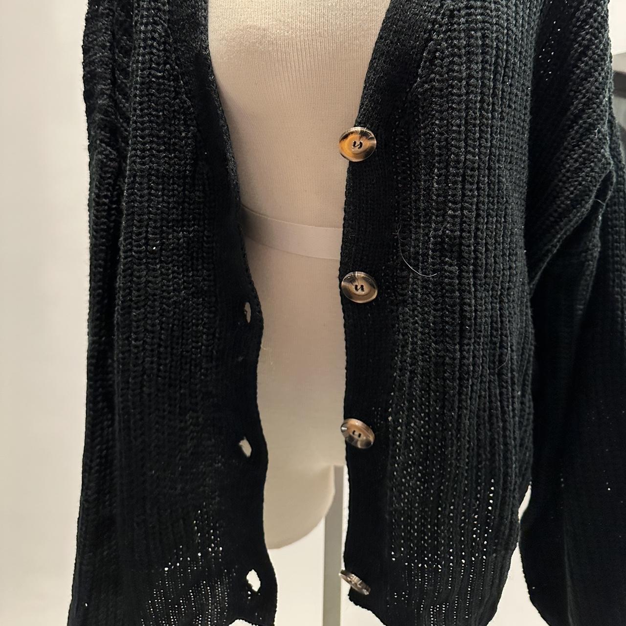 Shein Black button up sweater. Medium to XL 🚫NO... - Depop