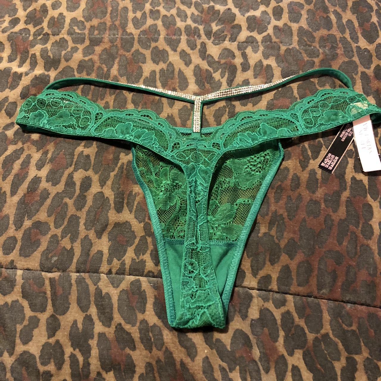 VICTORIA'S SECRET L ST. PATRICK'S DAY GREEN SHAMROCK RUCH RARE HIPHUGGER  PANTIES – Contino