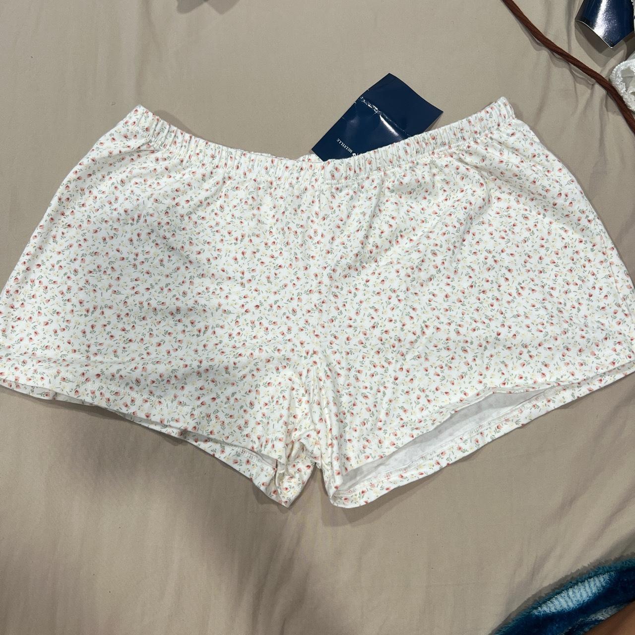 brandy melville floral sleep shorts new w tags - Depop