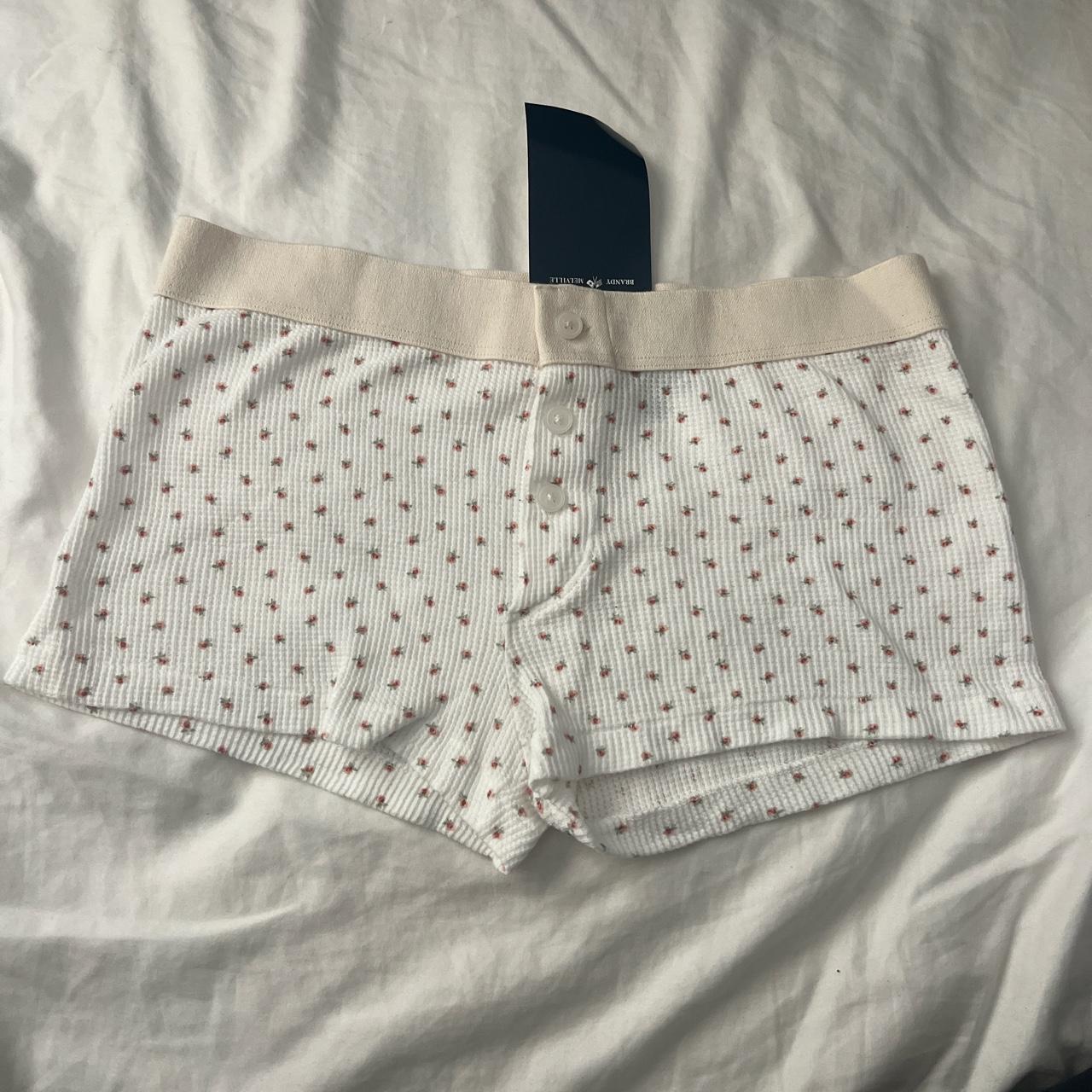 brandy melville waffle floral boy short boxers new w... - Depop