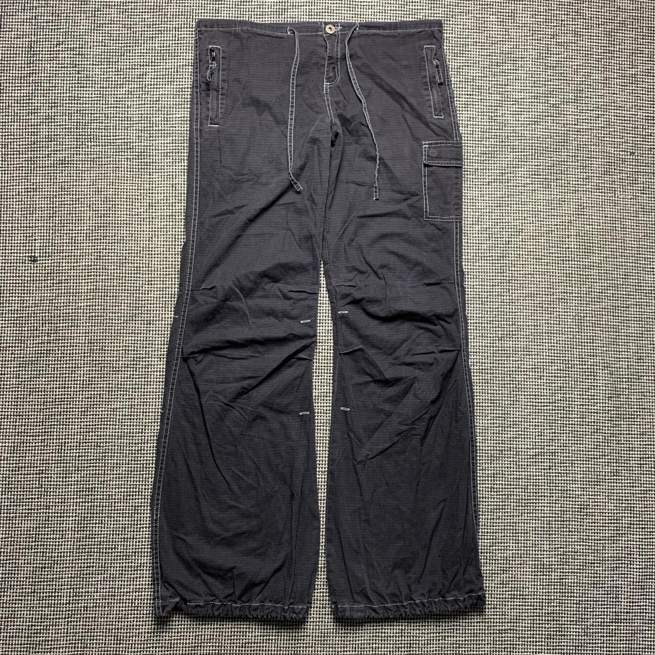 Dark grey bench baggy toggle cargo pants Tag size... Depop