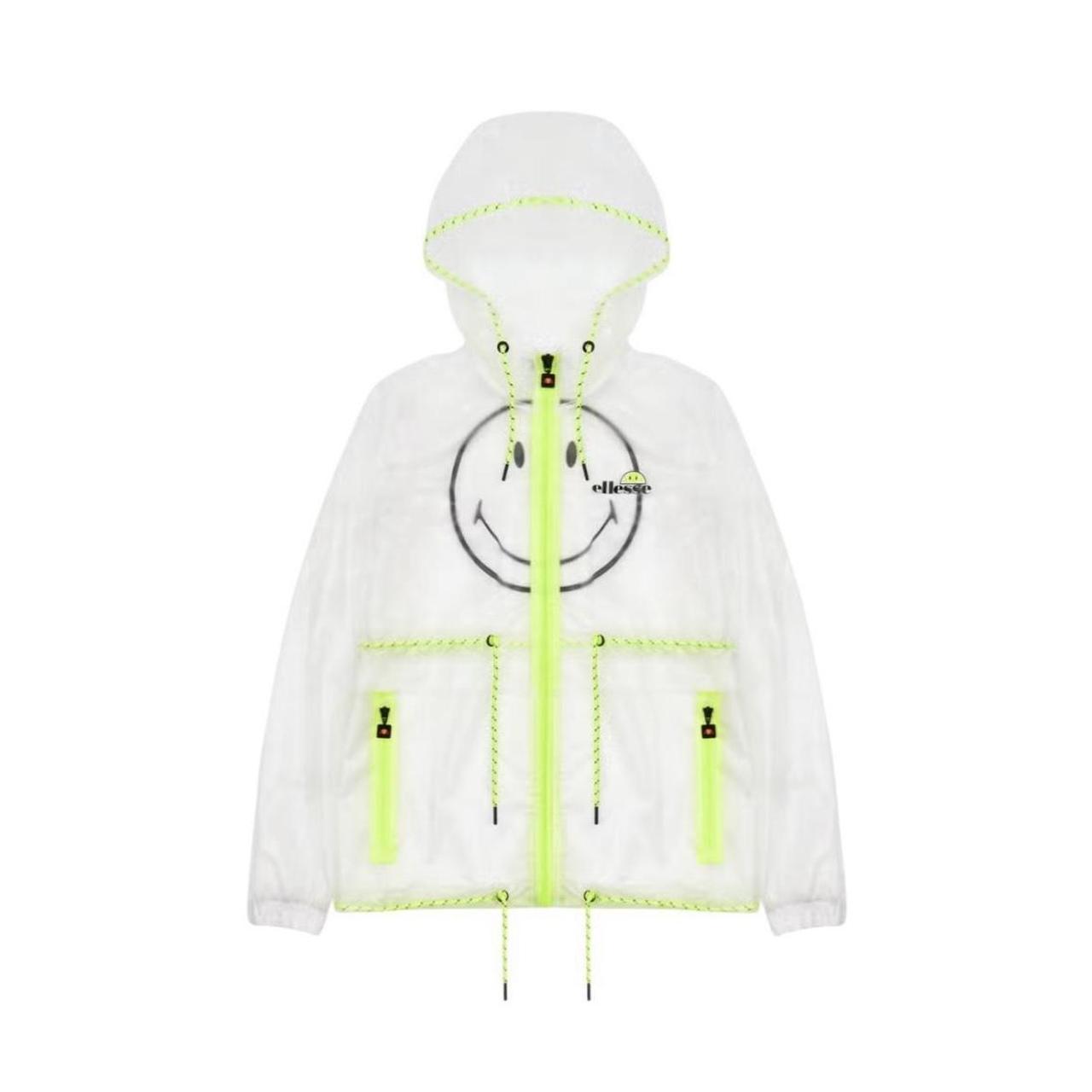 Ellesse Women Smiley Face Neon Hooded Windbreaker | Depop