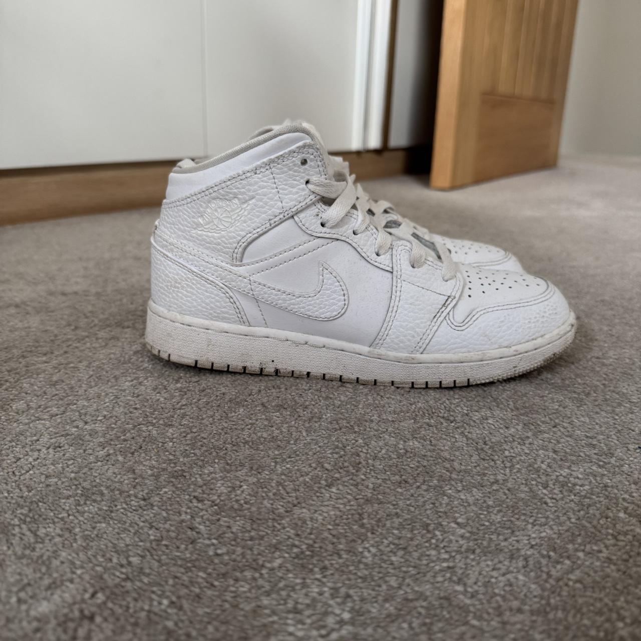 Nike all white jordan 1s mid Worn a few times Could