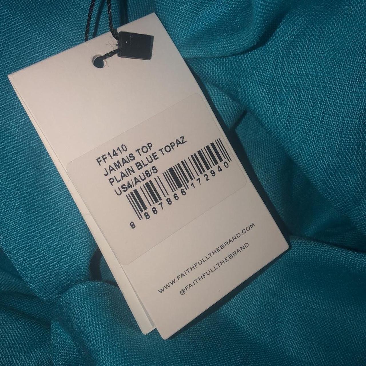 NWT FAITHFUL THE BRAND Jamais Top in Plain Blue... - Depop