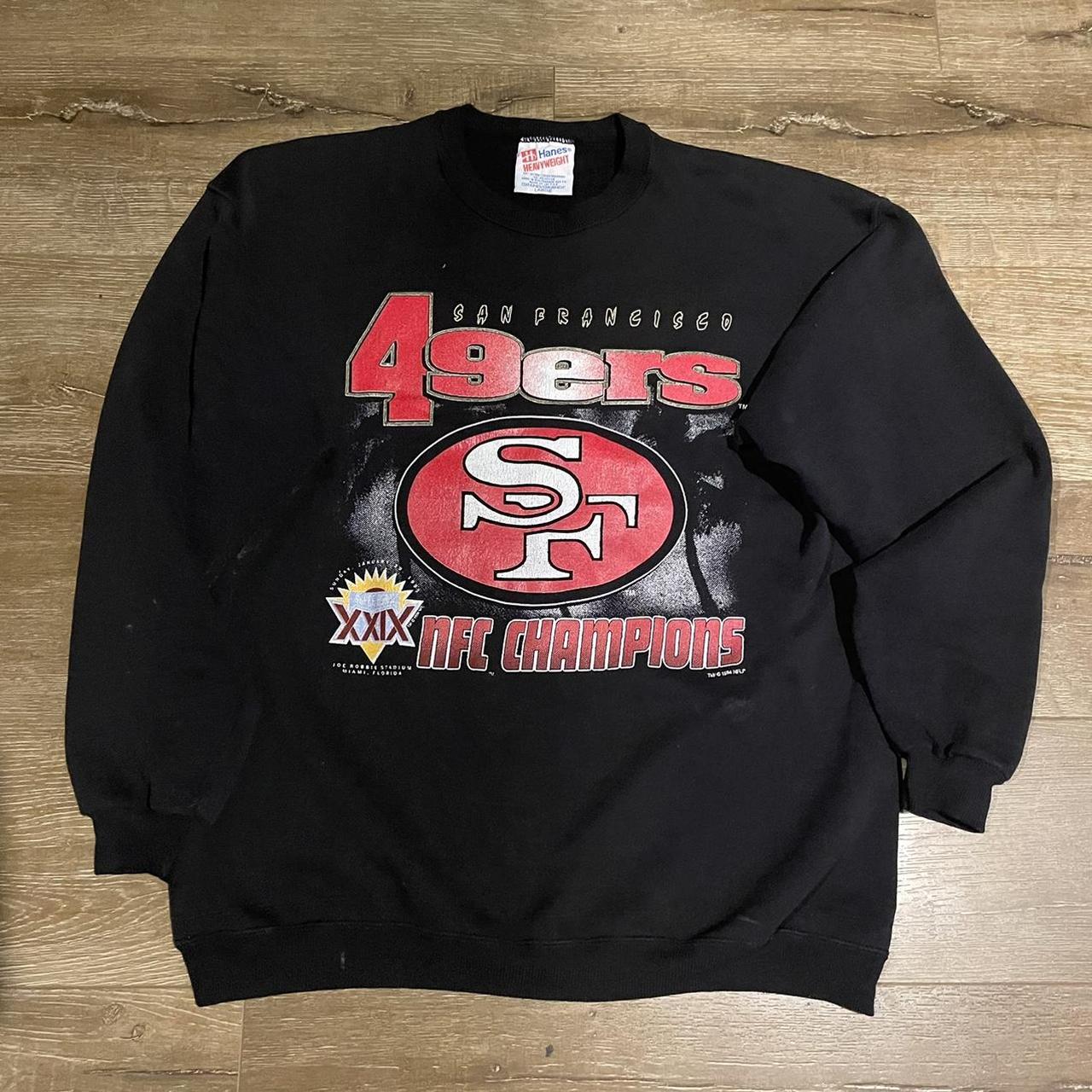 Vintage 1995 Hanes Heavyweight San Francisco 49ers... - Depop