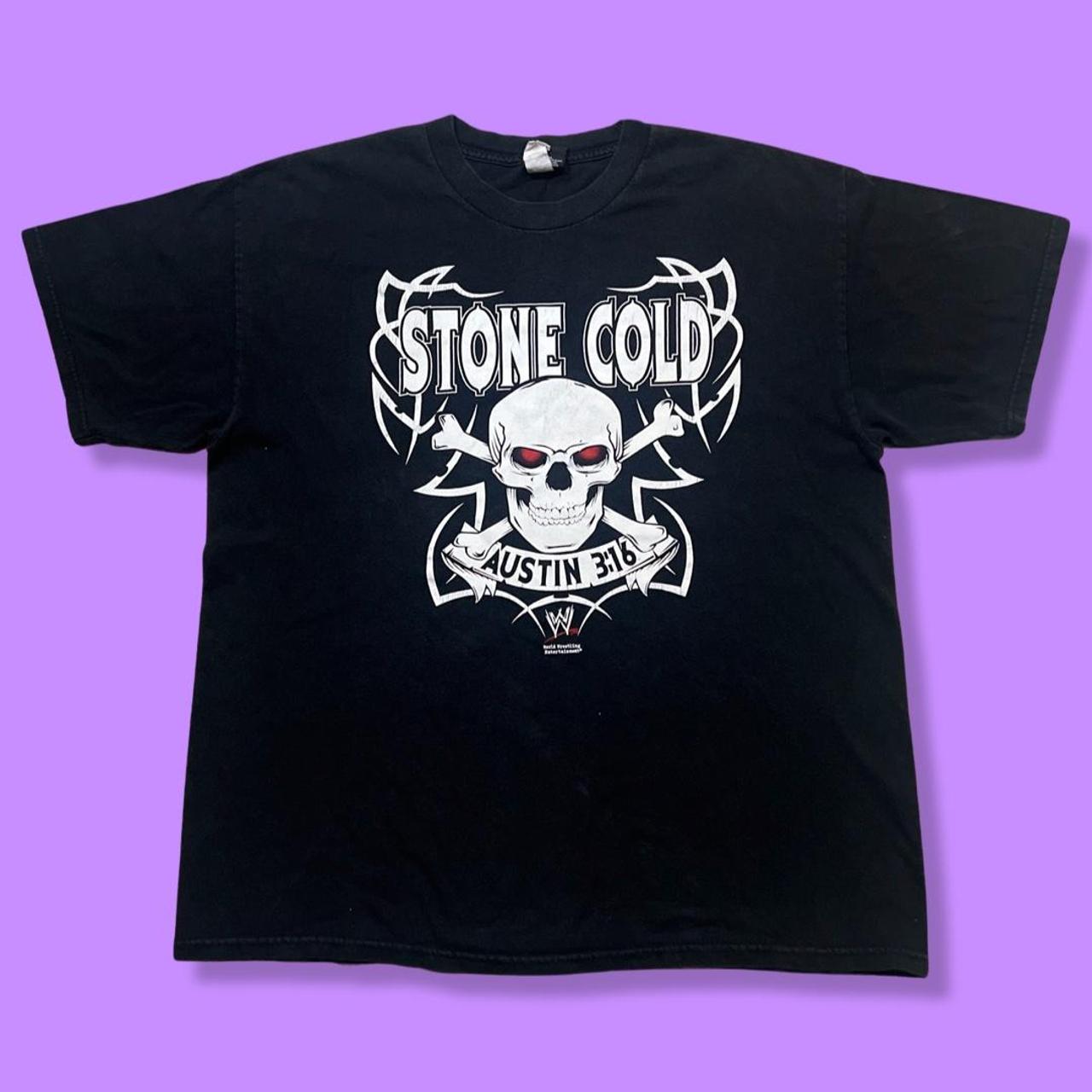 Stone Cold Steve Austin Face-Skull Retro T-Shirt