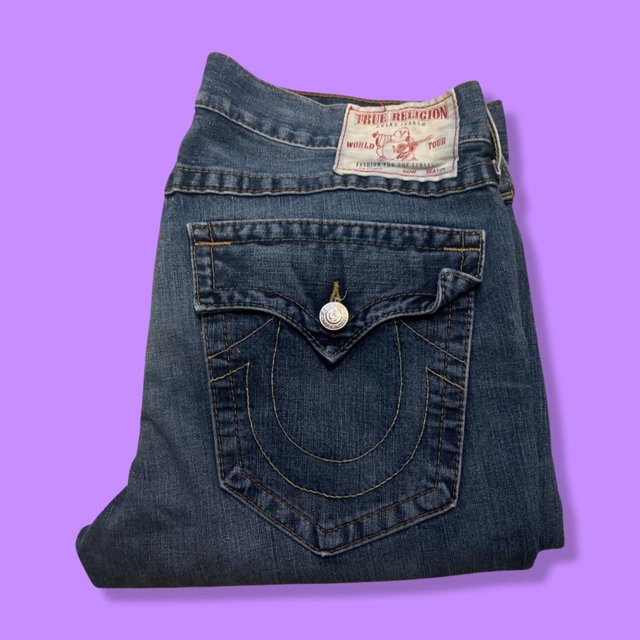 Vintage True Religion Jeans Blue Y2K 2000's Pants... Depop