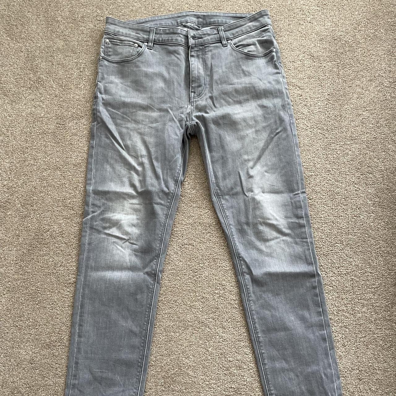 Grey washed asos design jeans. 32 waist 32 leg - Depop