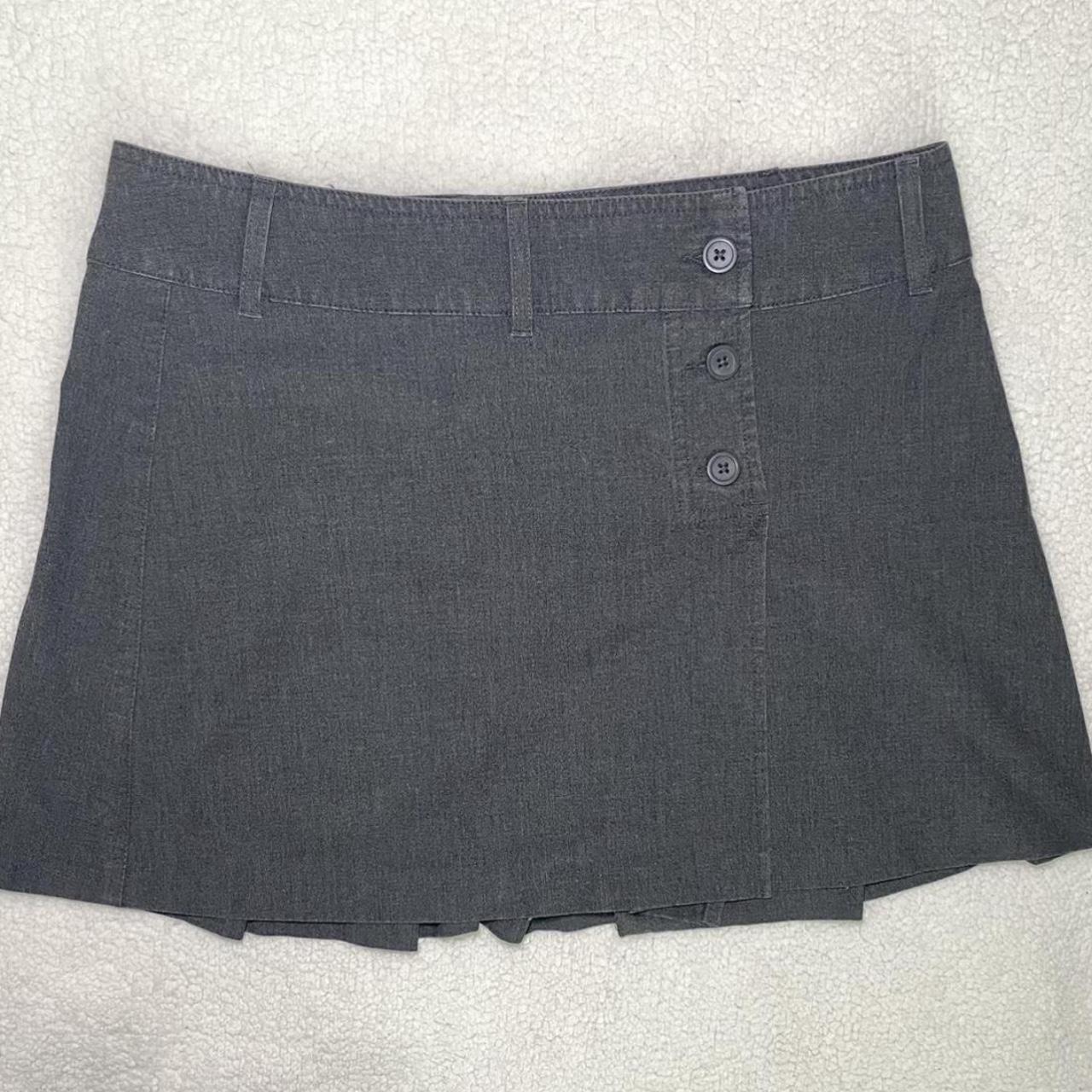 grey pleated mini skirt Old Navy office siren