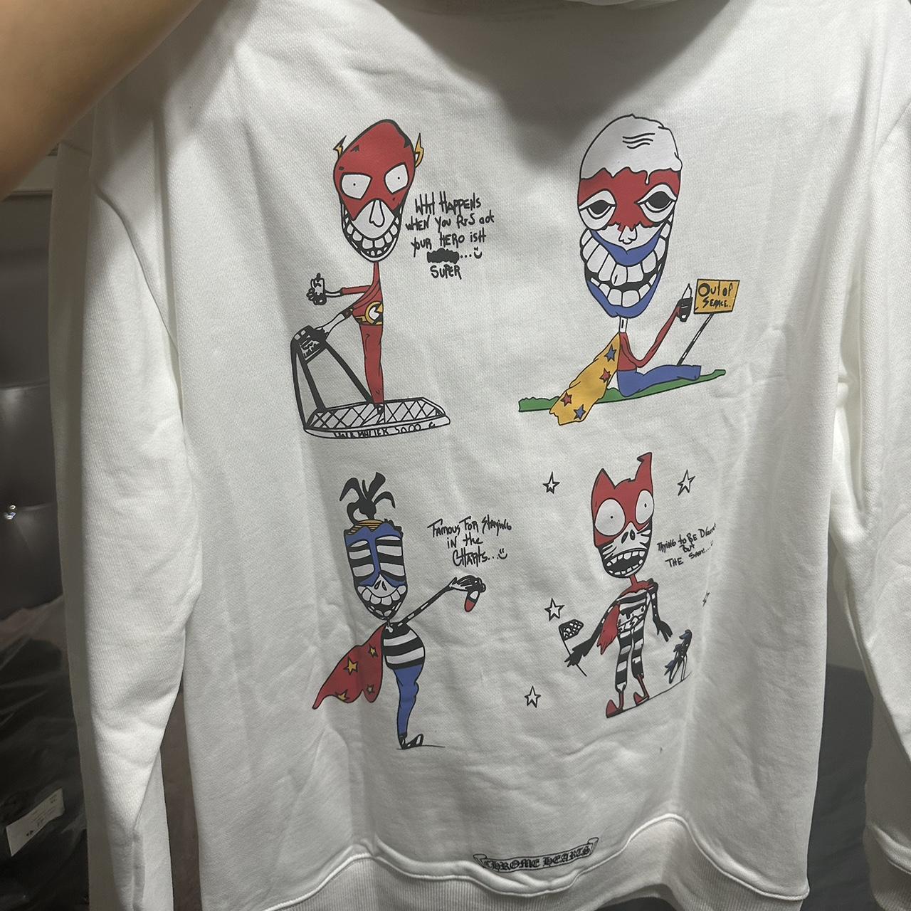 Chrome Hearts white zip up hoodie never worn - new | Depop