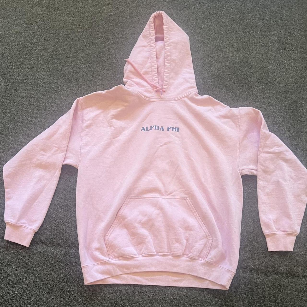 Pink alpha phi hoodie size medium - Depop