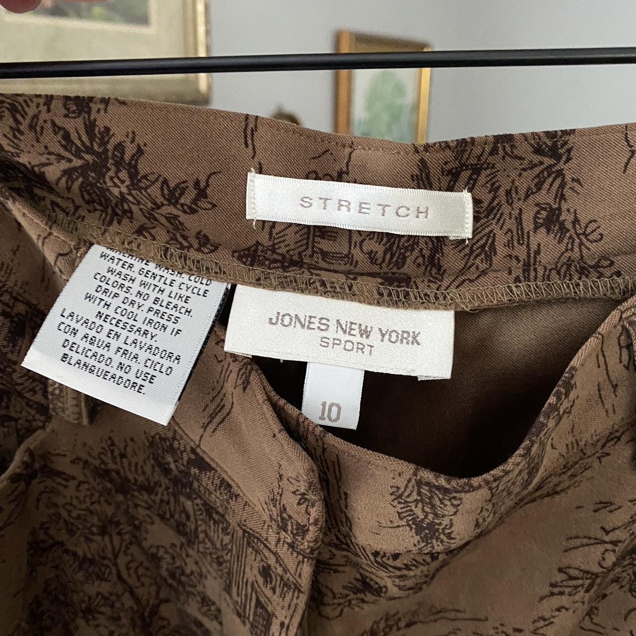 Jones New York Women's Tan and Brown Trousers Depop