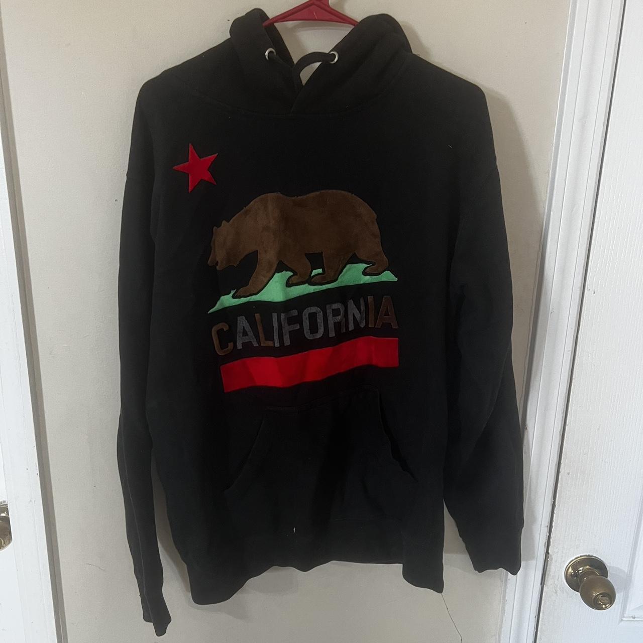 grey cali hoodie - Depop