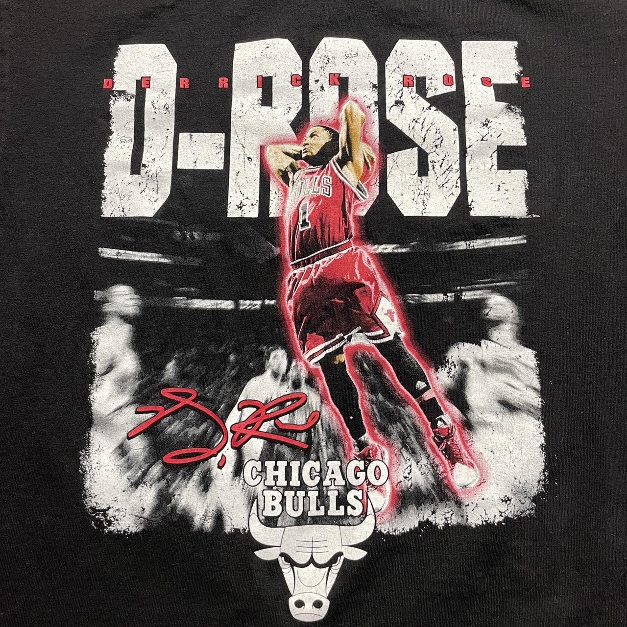 Basketball Derrick Rose Logo Shirt Graphic Tee NBA Chicago Bulls