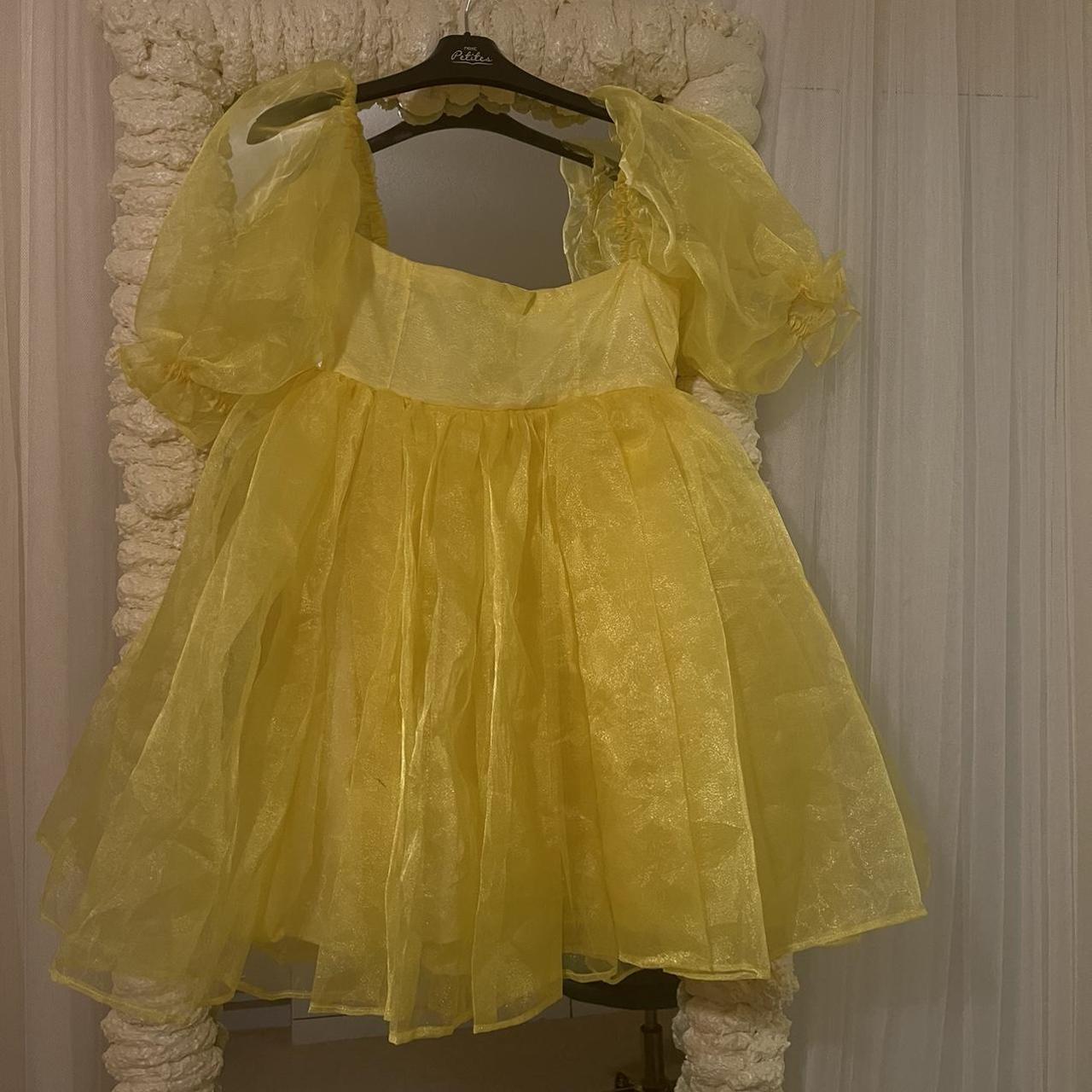 Selkie inspired mustard yellow dress Size guide Depop