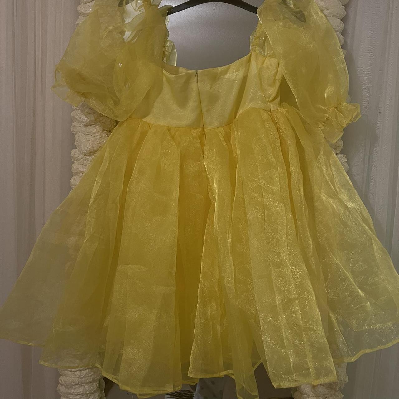 Selkie inspired mustard yellow dress Size guide Depop
