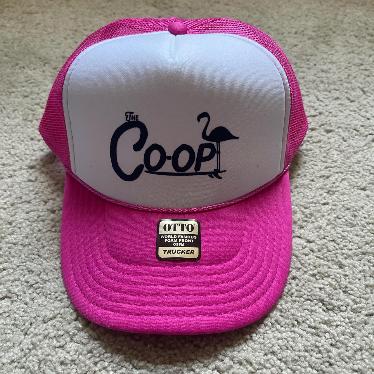 Pink and charcoal Cabelas trucker style mesh, - Depop