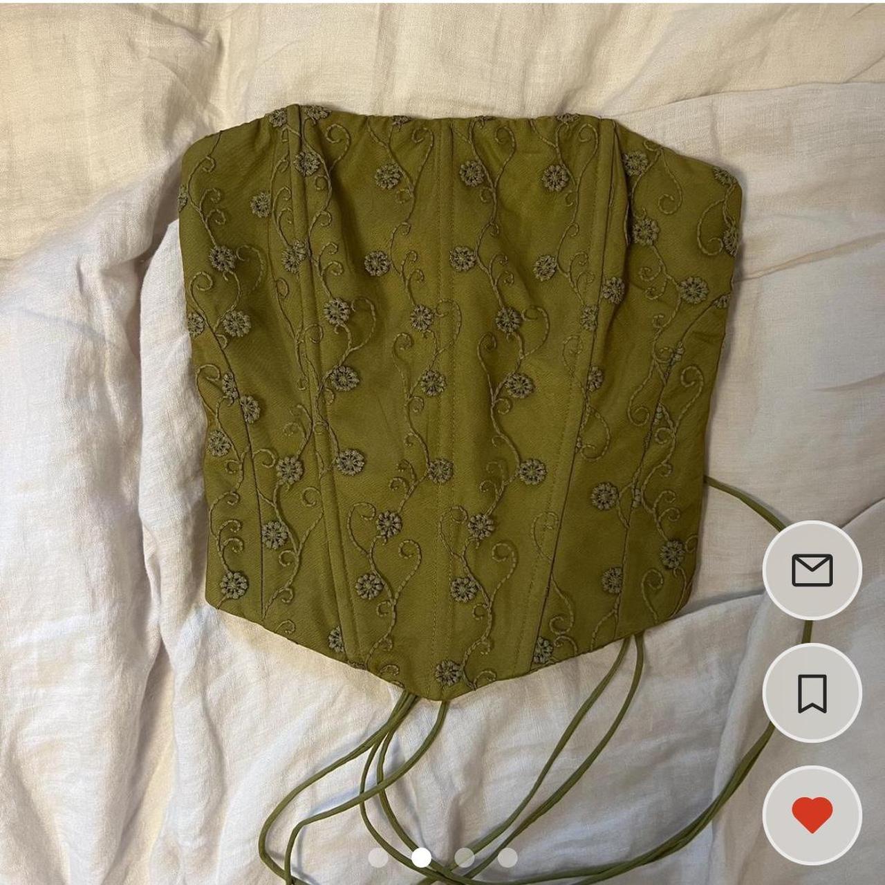 Princess Polly Women's Green Corset Depop