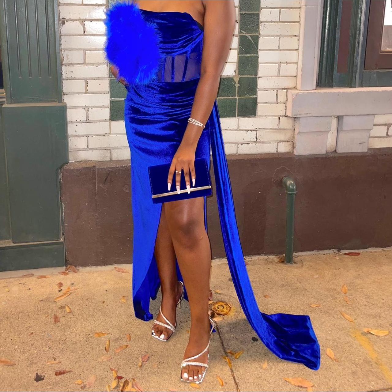 Royal blue dress sales fashion nova