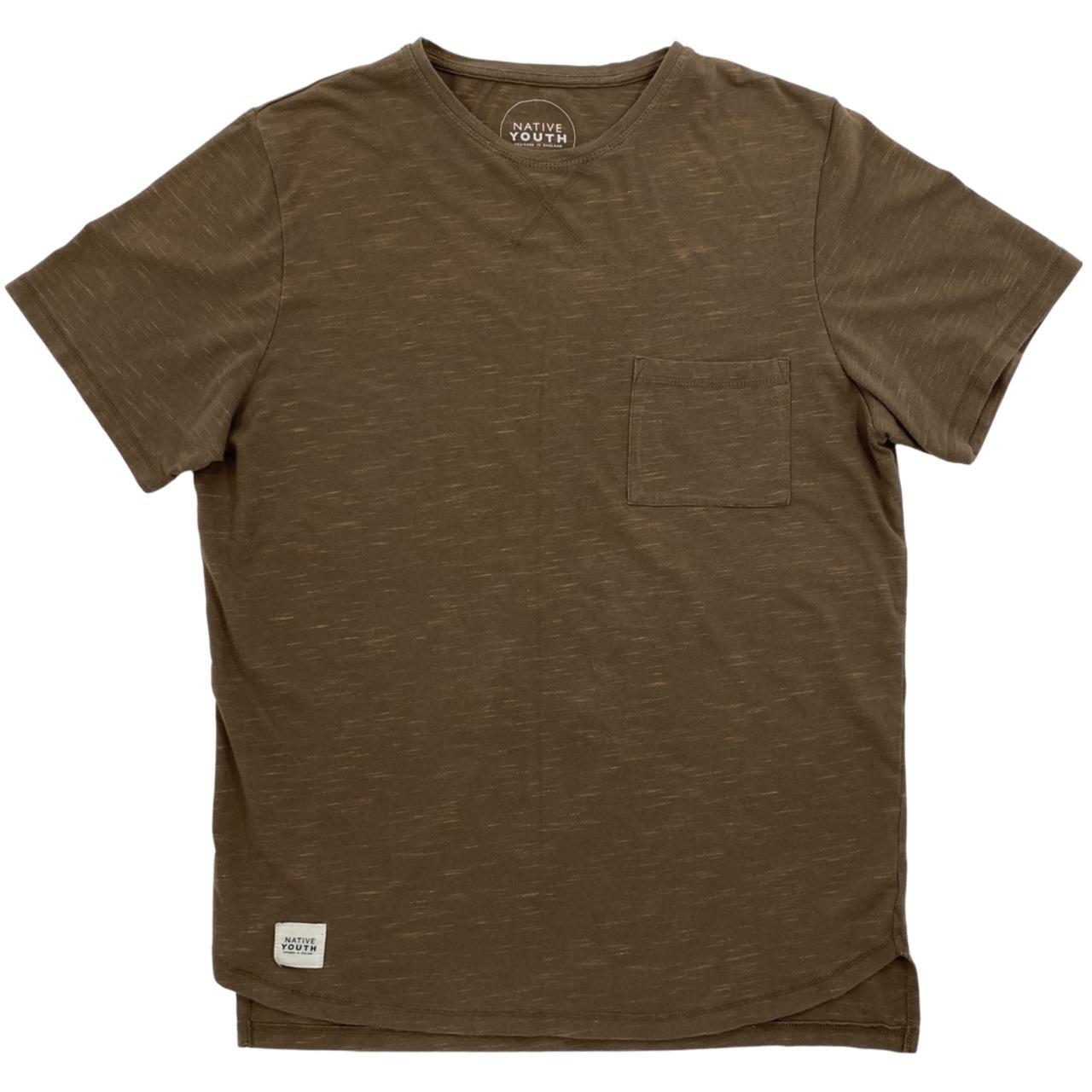 Native Youth Men's Brown and Tan T-shirt