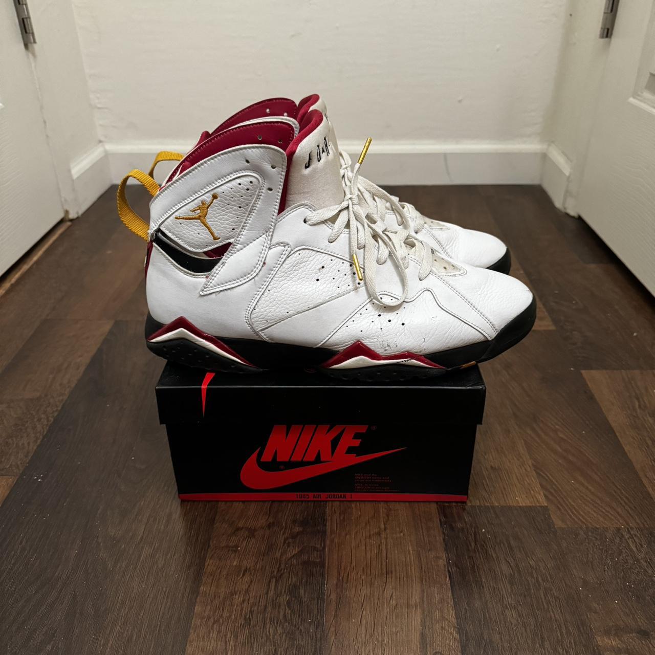 Worn 2006 Cardinal Jordan 7 Sz 13 white, Black,... - Depop