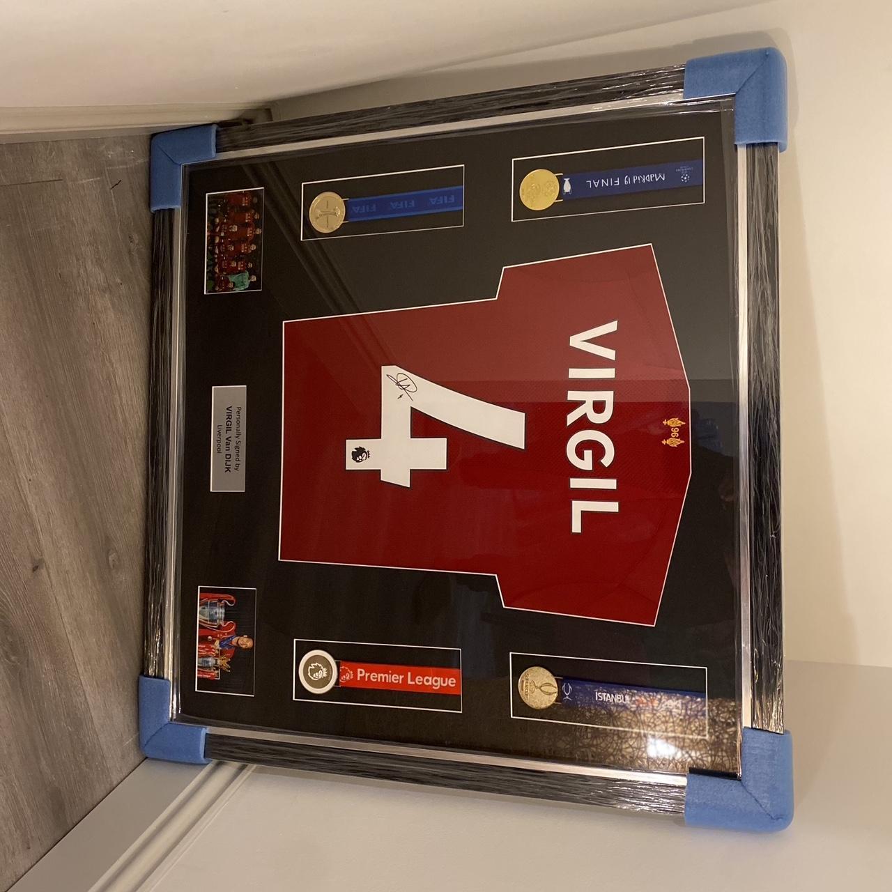 VERY RARE VIRGIL VAN DIJK FRAMED SIGNED LIVERPOOL... - Depop