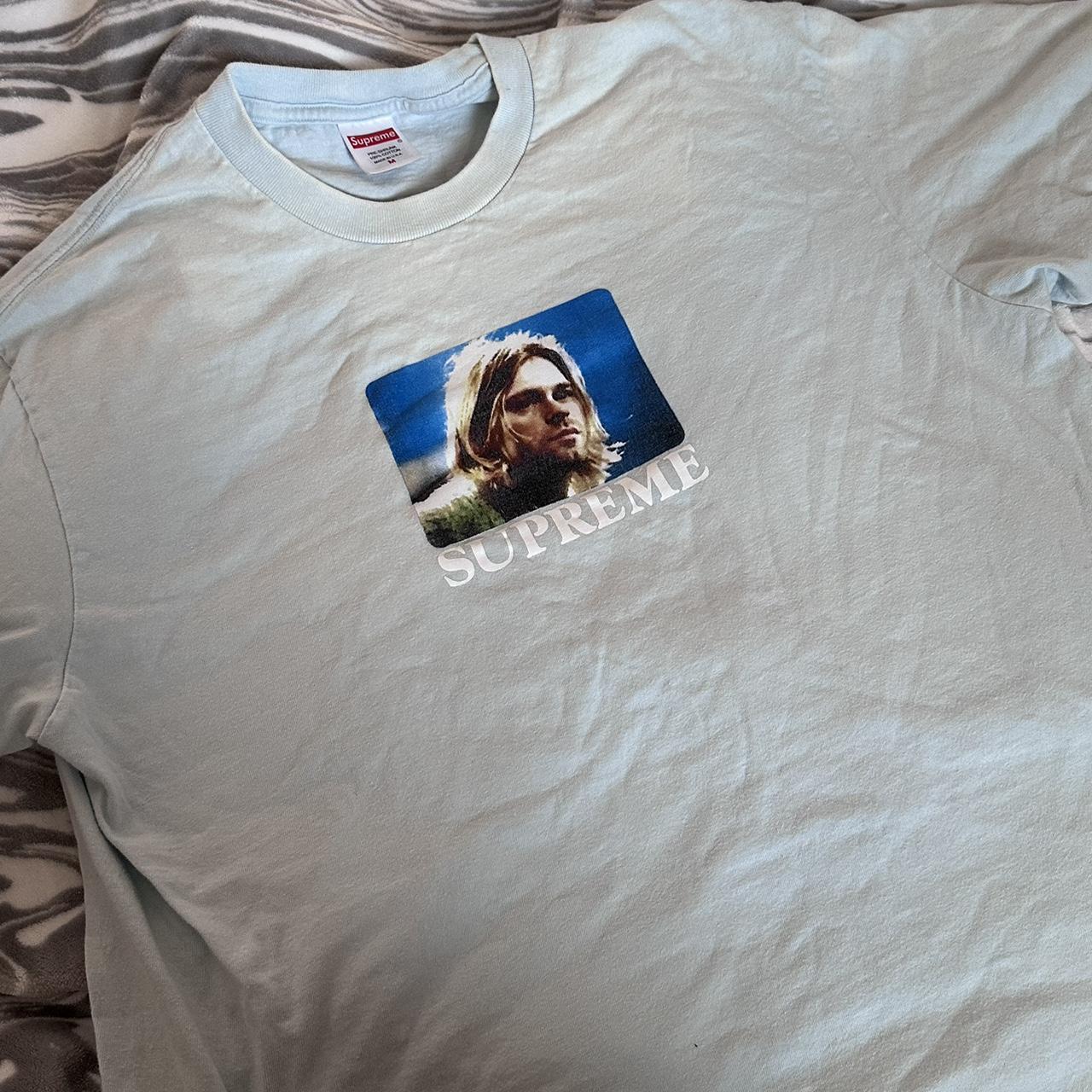 Supreme pale blue Kurt Cobain shirt size men's... - Depop
