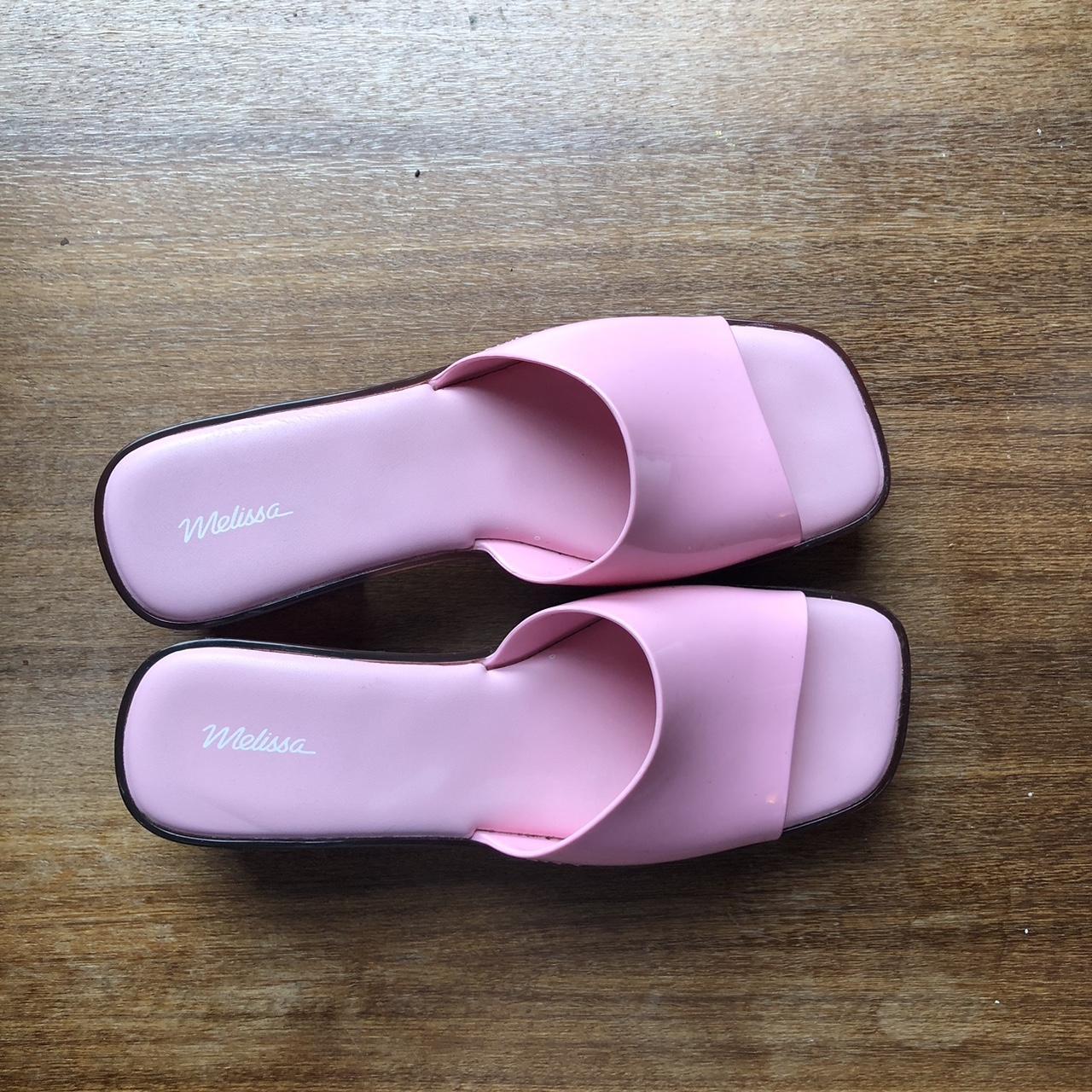 Melissa ‘shape’ pink mules. Size 10/41. In good... - Depop