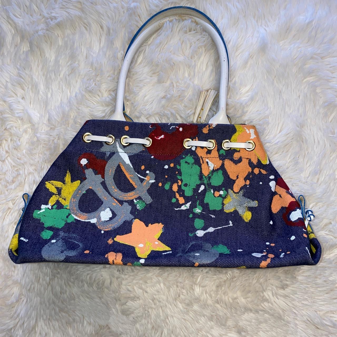 Dooney Bourne Denim Paint Splatter Tote Super cute Depop