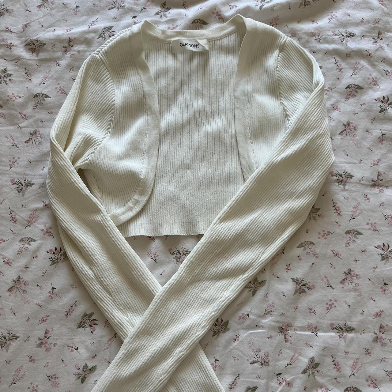 Glassons long sleeve knit shrug Size 8 - Depop