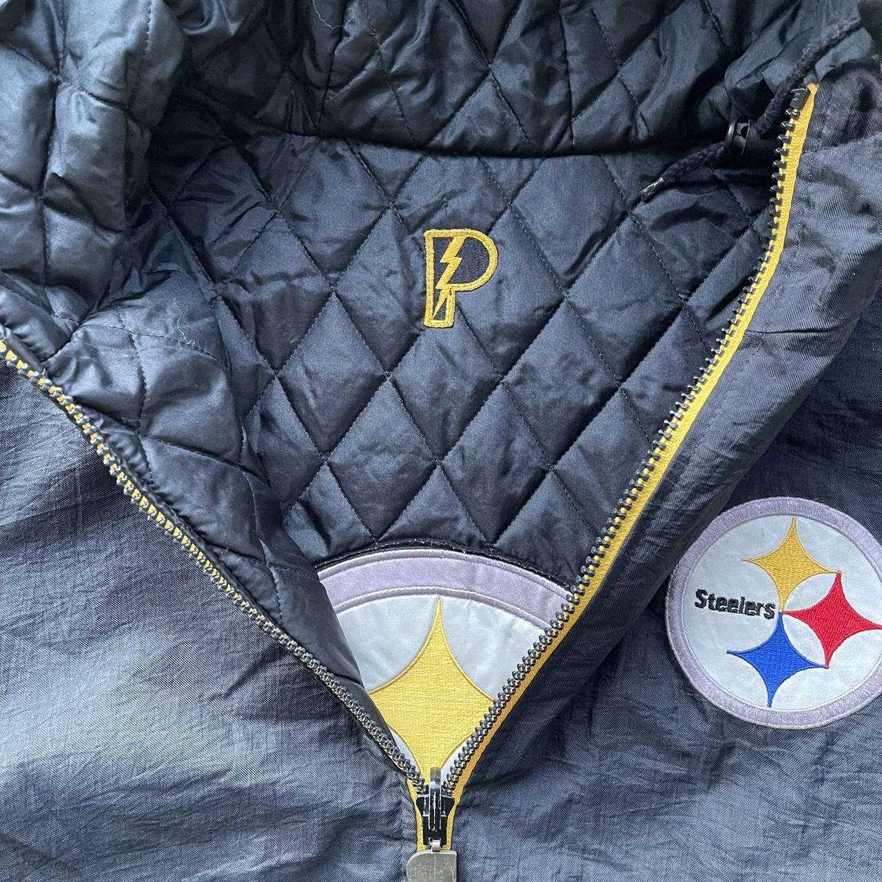 Vintage 90s Steelers Pro Player Puffer Jacket. Large - Depop