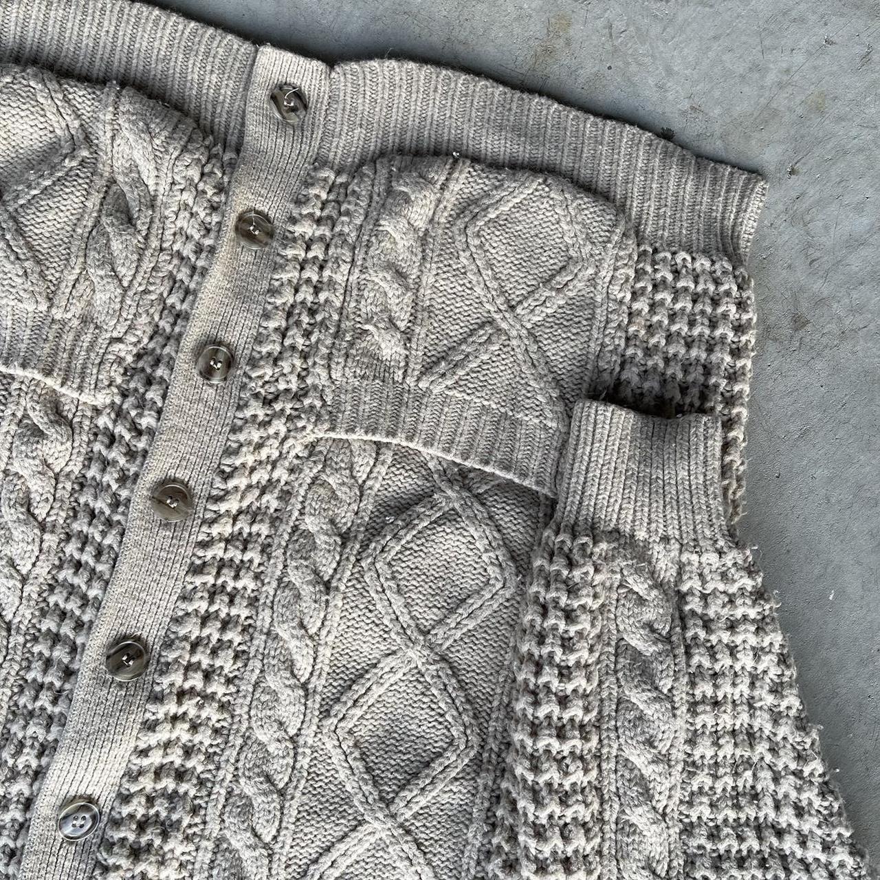 Vintage 1990s Tan Knit Cardigan great earth tone a Depop